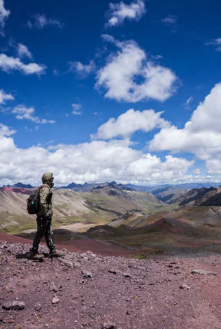 Roches sédimentaires de Yauricunca avec Alpa-k